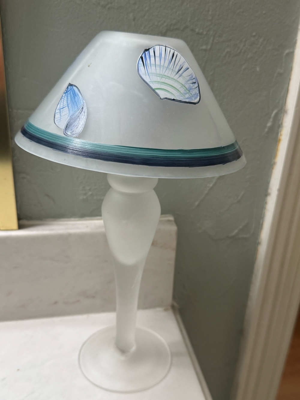 Vintage rare pfaltzgraff  seashell tea light holder